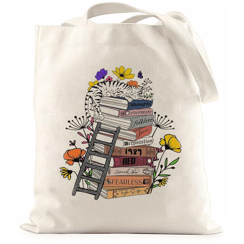 PALAY Taylor Tote Bag with Zipper Inner Pocket Singer Album Inspired Fans Gifts Music Lovers Reusable Canvas Bags PALAY Taylor Tote Bag with Zipper Inner Pocket Singer Album Inspired Fans Gifts Music Lovers Reusable Canvas Bags